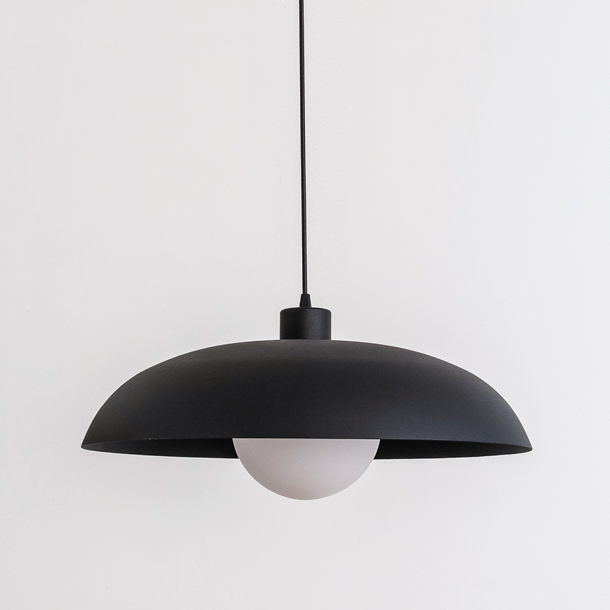 Κρεμαστό φωτιστικό με καλώδιο ECLIPSE 1xE27/15W/230V μαύρο