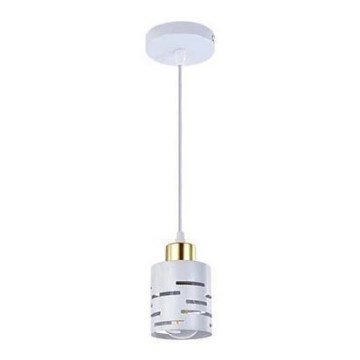 Κρεμαστό φωτιστικό με καλώδιο ELEN 1xE27/35W/230V λευκό/χρυσό