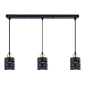 Κρεμαστό φωτιστικό με καλώδιο ELEN 3xE27/35W/230V μαύρο/χρυσό