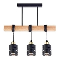 Κρεμαστό φωτιστικό με καλώδιο ELEN 3xE27/35W/230V μαύρο/χρυσό/καφέ