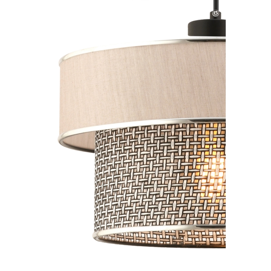 Κρεμαστό φωτιστικό με καλώδιο ERO 1xE27/60W/230V εκρού/γκρί