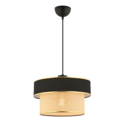 Κρεμαστό φωτιστικό με καλώδιο ERO 1xE27/60W/230V, μαύρο/μπεζ