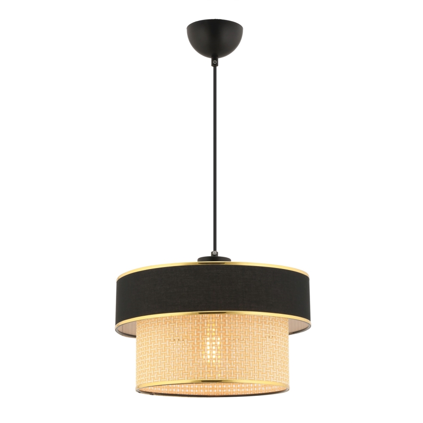 Κρεμαστό φωτιστικό με καλώδιο ERO 1xE27/60W/230V, μαύρο/μπεζ