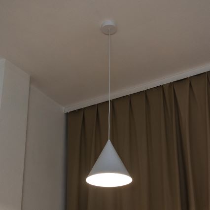 Κρεμαστό φωτιστικό με καλώδιο ETNA II, 1xE27/15W/230V, Ø 25 εκ., λευκό