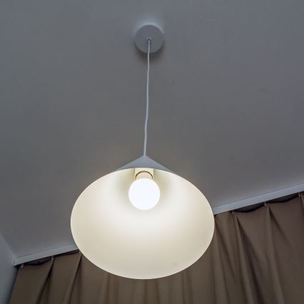 Κρεμαστό φωτιστικό με καλώδιο ETNA II, 1xE27/15W/230V, Ø 25 εκ., λευκό