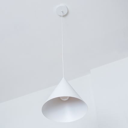 Κρεμαστό φωτιστικό με καλώδιο ETNA II, 1xE27/15W/230V, Ø 25 εκ., λευκό