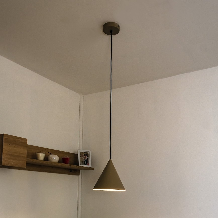 Κρεμαστό φωτιστικό με καλώδιο ETNA II 1xE27/15W/230V, διάμ. 18,5 cm, μπεζ