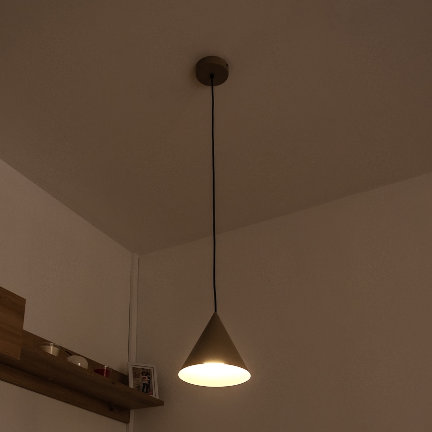 Κρεμαστό φωτιστικό με καλώδιο ETNA II 1xE27/15W/230V, διάμ. 18,5 cm, μπεζ