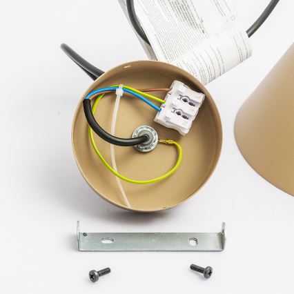 Κρεμαστό φωτιστικό με καλώδιο ETNA II 1xE27/15W/230V, διάμ. 18,5 cm, μπεζ