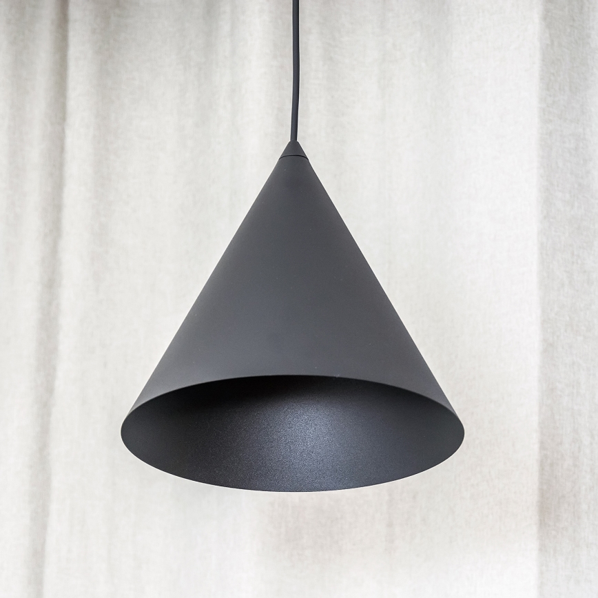 Κρεμαστό φωτιστικό με καλώδιο ETNA II 1xE27/15W/230V, διάμ. 25 cm, μαύρο