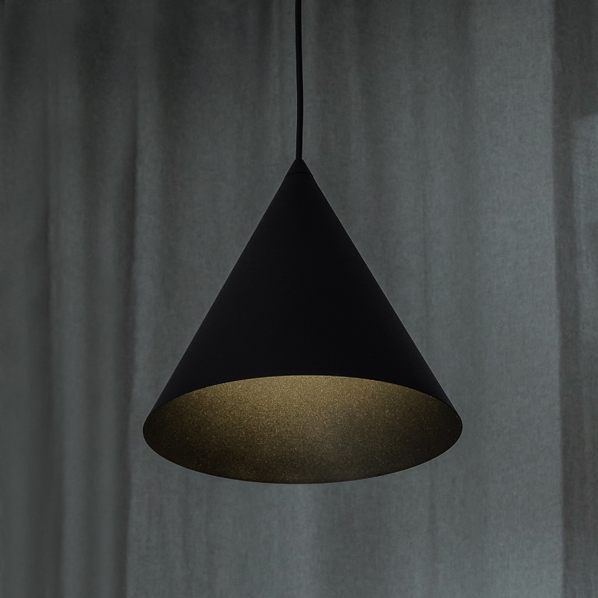 Κρεμαστό φωτιστικό με καλώδιο ETNA II 1xE27/15W/230V, διάμ. 25 cm, μαύρο