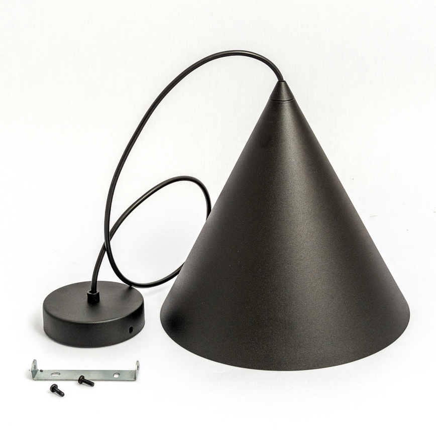 Κρεμαστό φωτιστικό με καλώδιο ETNA II 1xE27/15W/230V, διάμ. 25 cm, μαύρο