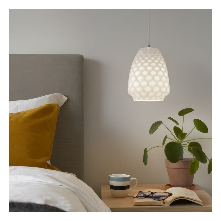 Κρεμαστό φωτιστικό με καλώδιο FELICIA 1xE27/60W/230V λευκό