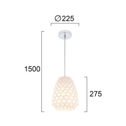 Κρεμαστό φωτιστικό με καλώδιο FELICIA 1xE27/60W/230V λευκό
