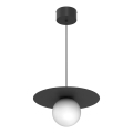 Κρεμαστό φωτιστικό με καλώδιο FLAT 1xE27/15W/230V μαύρο