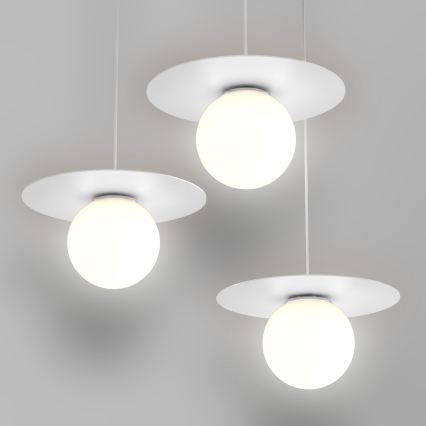 Κρεμαστό φωτιστικό με καλώδιο FLAT 3xE27/15W/230V λευκό
