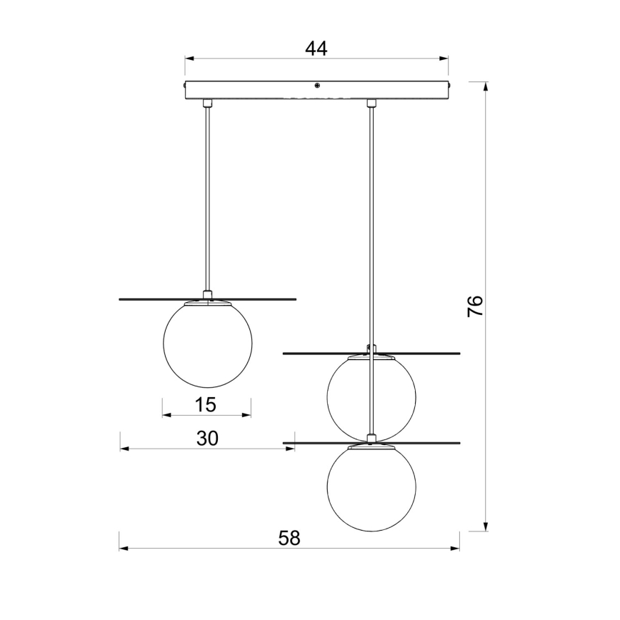 Κρεμαστό φωτιστικό με καλώδιο FLAT 3xE27/15W/230V καφέ