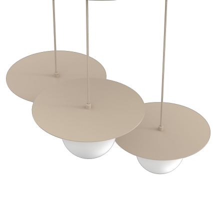 Κρεμαστό φωτιστικό με καλώδιο FLAT 3xE27/15W/230V μπεζ