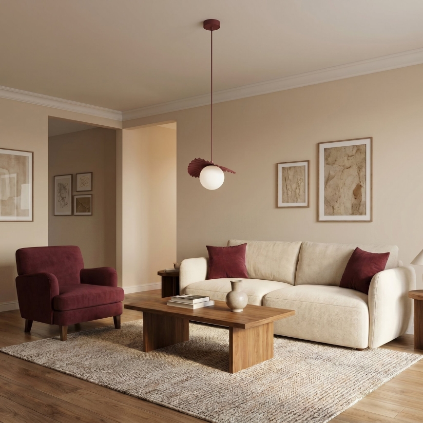 Κρεμαστό φωτιστικό με καλώδιο FLORA 1xG9/8W/230V κόκκινο