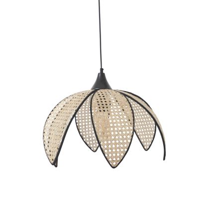 Κρεμαστό φωτιστικό με καλώδιο FUME 1xE27/40W/230V Ø 40 cm μαύρο/μπεζ