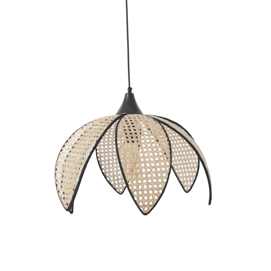 Κρεμαστό φωτιστικό με καλώδιο FUME 1xE27/40W/230V Ø 40 cm μαύρο/μπεζ