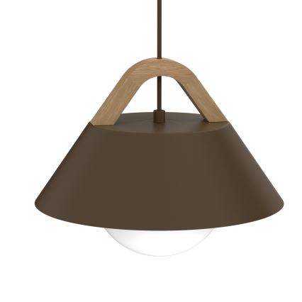 Κρεμαστό φωτιστικό με καλώδιο FUNDA 1xE27/15W/230V καφέ