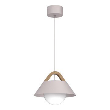 Κρεμαστό φωτιστικό με καλώδιο FUNDA 1xE27/15W/230V σε κρεμ απόχρωση
