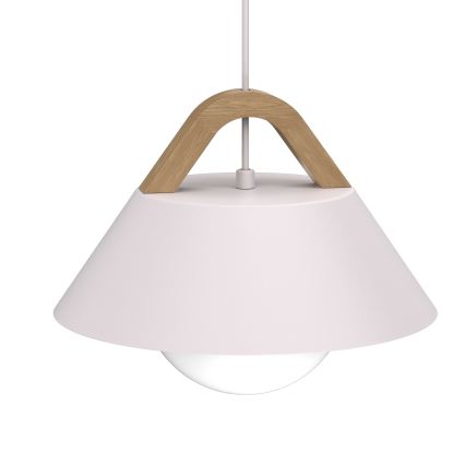 Κρεμαστό φωτιστικό με καλώδιο FUNDA 1xE27/15W/230V σε κρεμ απόχρωση