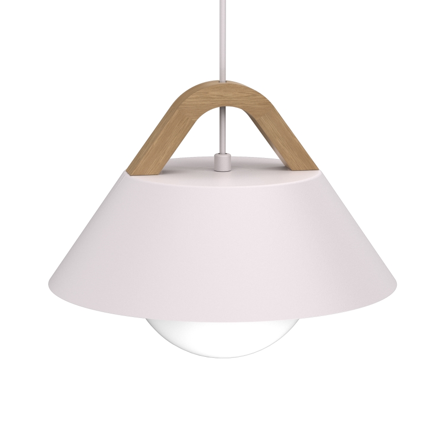 Κρεμαστό φωτιστικό με καλώδιο FUNDA 1xE27/15W/230V σε κρεμ απόχρωση
