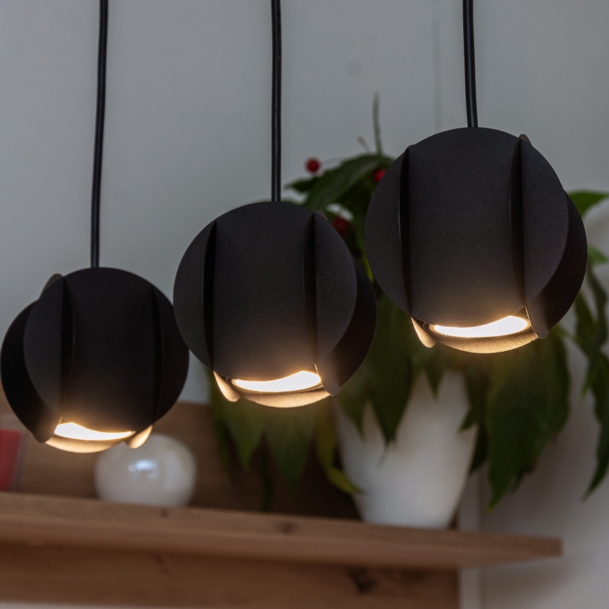 Κρεμαστό φωτιστικό με καλώδιο GAMBIT, 4xGU10/10W/230V, μαύρο