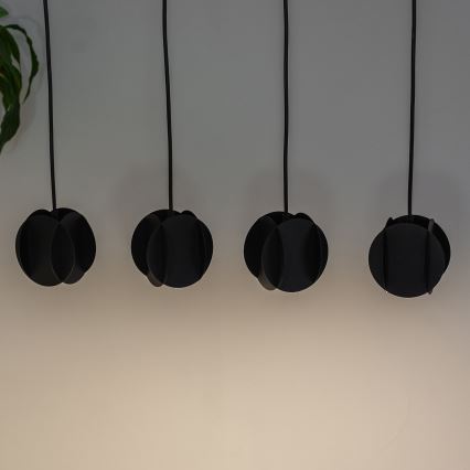 Κρεμαστό φωτιστικό με καλώδιο GAMBIT, 4xGU10/10W/230V, μαύρο