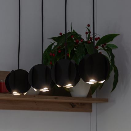 Κρεμαστό φωτιστικό με καλώδιο GAMBIT, 4xGU10/10W/230V, μαύρο