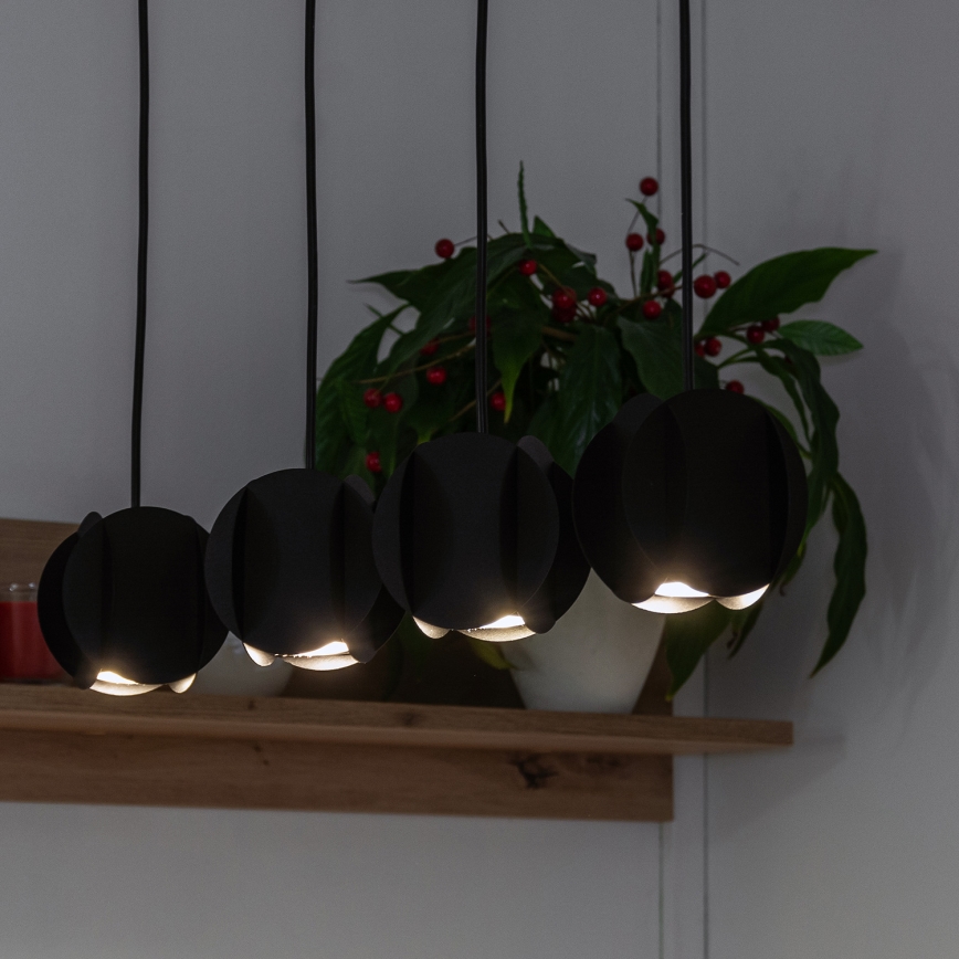 Κρεμαστό φωτιστικό με καλώδιο GAMBIT, 4xGU10/10W/230V, μαύρο