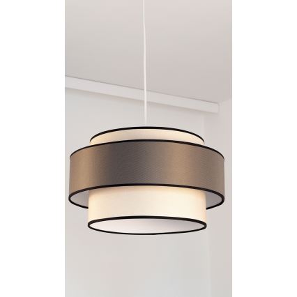 Κρεμαστό φωτιστικό με καλώδιο GRACE 1xE27/60W/230V διάμ. 40 cm κρεμ/γκρί