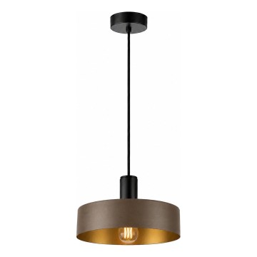 Κρεμαστό φωτιστικό με καλώδιο HAKI 1xE27/60W/230V καφέ/μαύρο