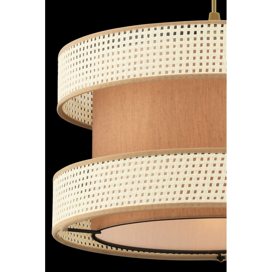 Κρεμαστό φωτιστικό με καλώδιο HALO 1xE27/60W/230V καφέ/κρεμ