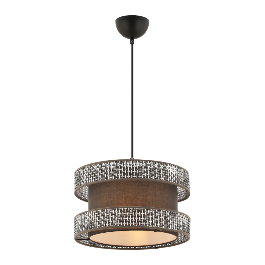 Κρεμαστό φωτιστικό με καλώδιο HALO 1xE27/60W/230V καφέ/γκρι