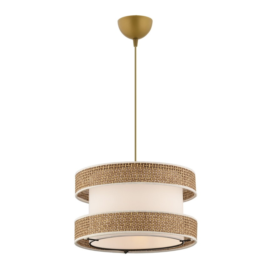 Κρεμαστό φωτιστικό με καλώδιο HALO 1xE27/60W/230V κρεμ/μπεζ