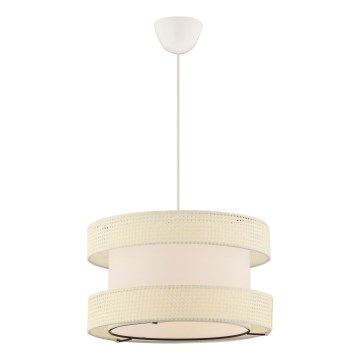 Κρεμαστό φωτιστικό με καλώδιο HALO 1xE27/60W/230V σε εκρού χρώμα