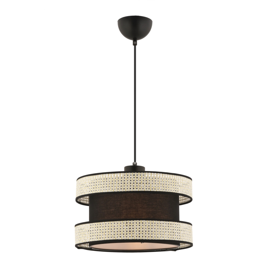 Κρεμαστό φωτιστικό με καλώδιο HALO 1xE27/60W/230V μαύρο/κρεμ