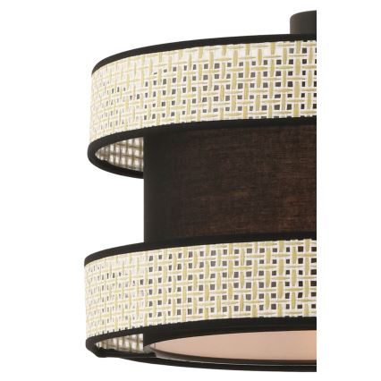 Κρεμαστό φωτιστικό με καλώδιο HALO 1xE27/60W/230V μαύρο/κρεμ