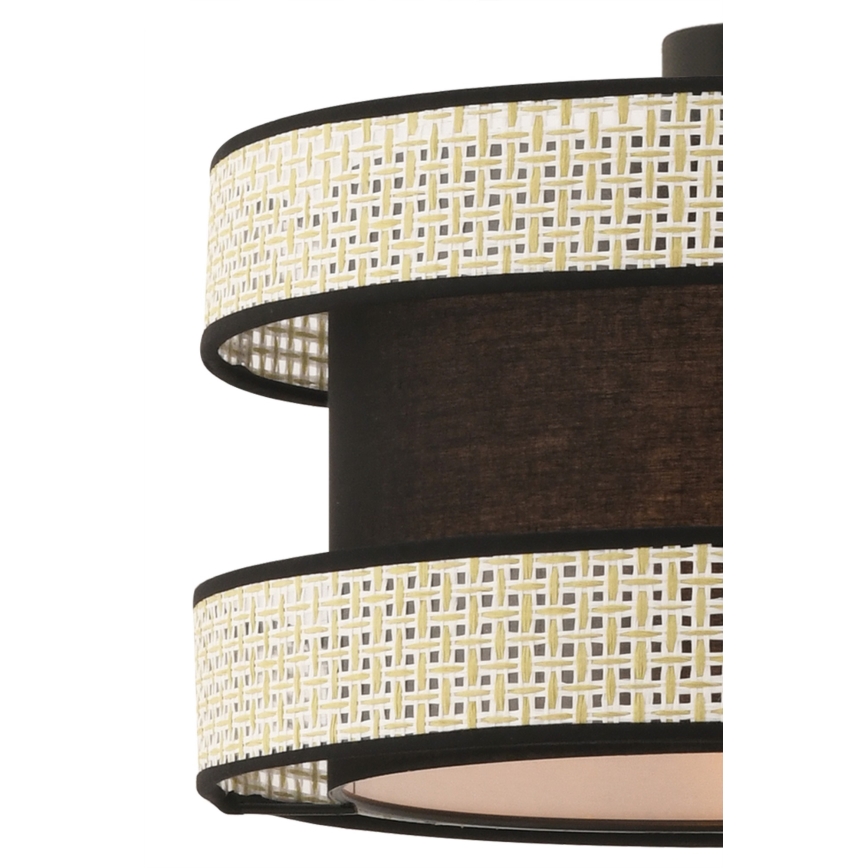 Κρεμαστό φωτιστικό με καλώδιο HALO 1xE27/60W/230V μαύρο/κρεμ