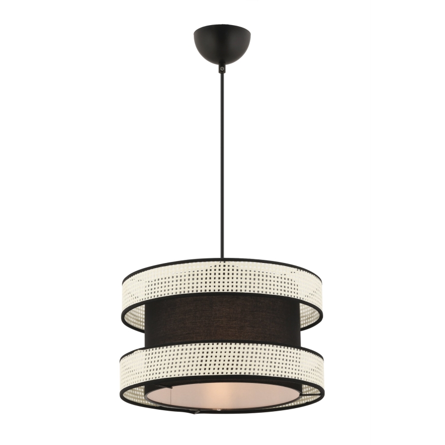 Κρεμαστό φωτιστικό με καλώδιο HALO 1xE27/60W/230V μαύρο/εκρού