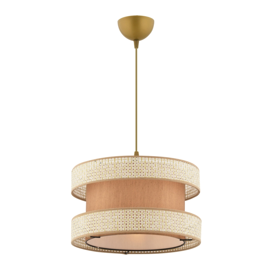 Κρεμαστό φωτιστικό με καλώδιο HALO 1xE27/60W/230V μπεζ/κρεμ