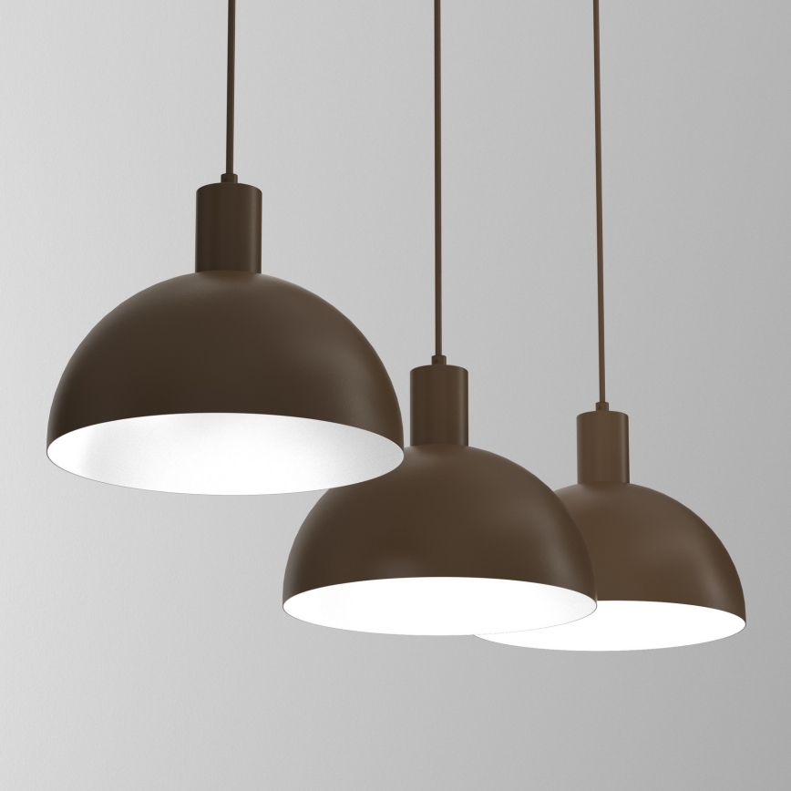 Κρεμαστό φωτιστικό με καλώδιο HANDA 3xE27/15W/230V, καφέ