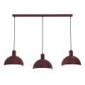 Κρεμαστό φωτιστικό με καλώδιο HANDA 3xE27/15W/230V μπορντό