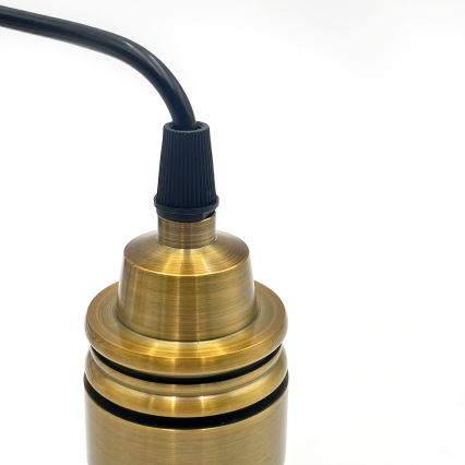 Κρεμαστό φωτιστικό με καλώδιο HECTOR 1xE27/15W/230V λευκό/ορείχαλκο Ø 14 εκ.