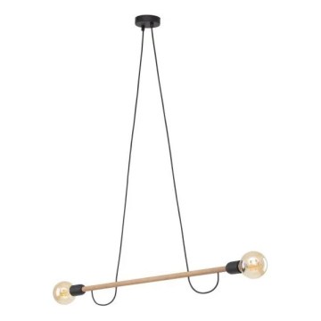 Κρεμαστό φωτιστικό με καλώδιο HELIX 2xE27/15W/230V μαύρο/μπεζ