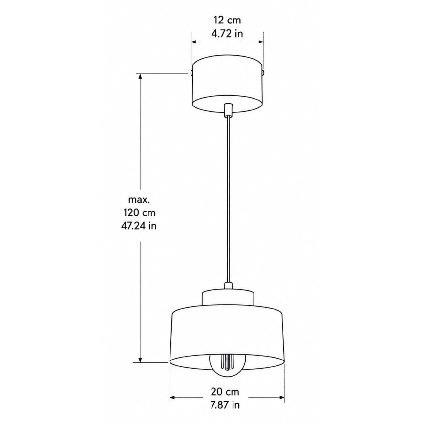 Κρεμαστό φωτιστικό με καλώδιο IGNIA 1xE27/60W/230V καφέ/χρυσό