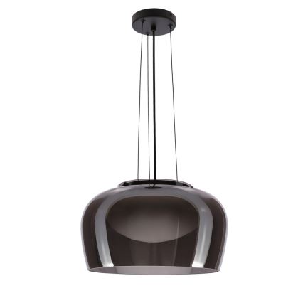 Κρεμαστό φωτιστικό με καλώδιο INSIEME 1xGX53/10W/230V διάμ. 38 cm καπνιστό μαύρο